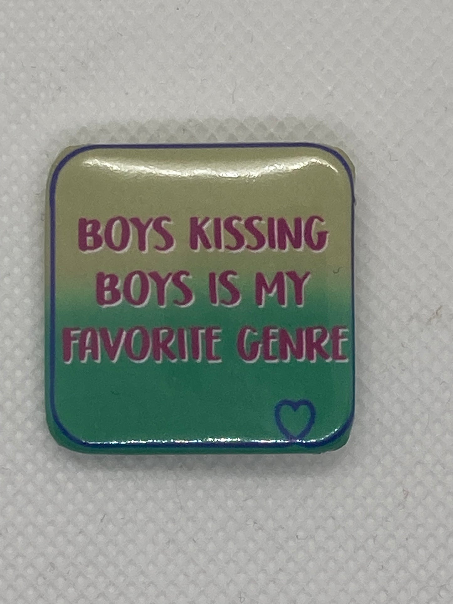 Boys Kissing Boys - Pinback Buttons